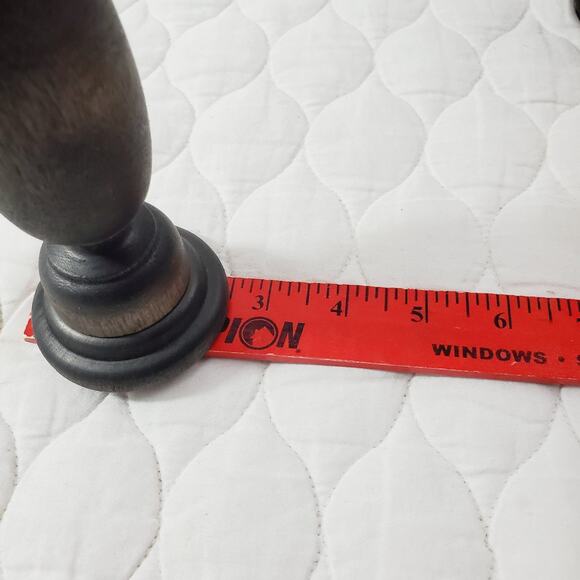 Unbranded Wooden Rustic Candlestick Holder Set of 3 Adult's Black Farm Decor - Picture 5 of 7